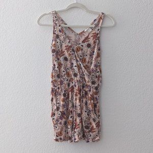 H&M Floral Romper w Pockets